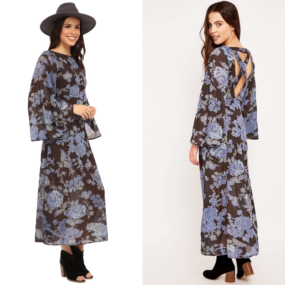 Free People | Melrose Bell Sleeve Maxi Dress